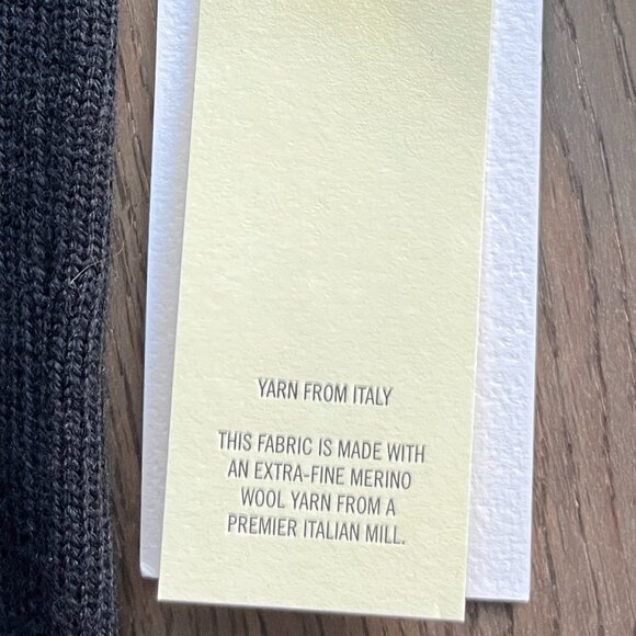 Aritzia Wilfred Cyprie Sweater Dress NWT 100% Italian Merino Wool Black Size 2XS - Picture 4 of 10